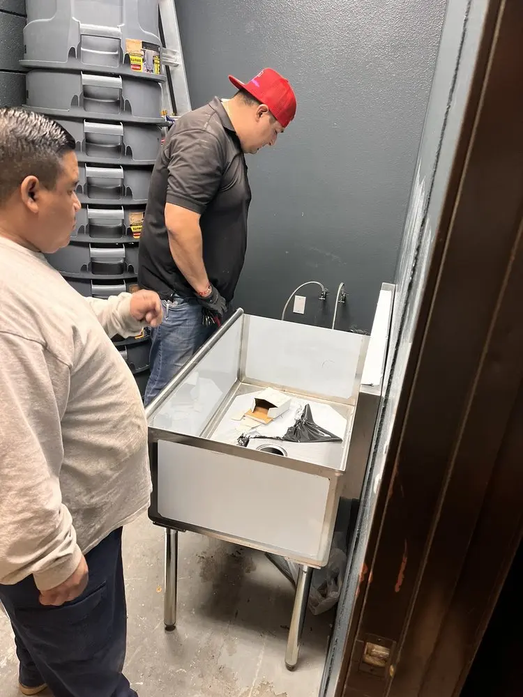 Commercial plumbing and sink installation in Paterson